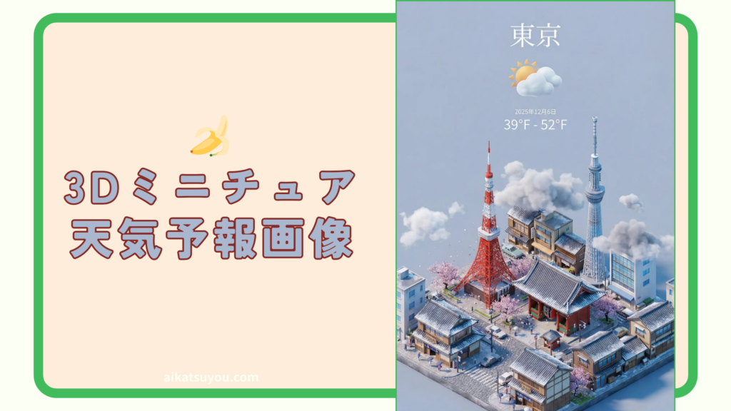 Nano Banana Proで3Dミニチュア天気予報画像を作る方法